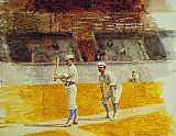 Thomas Eakins Baseball Players Practicing painting